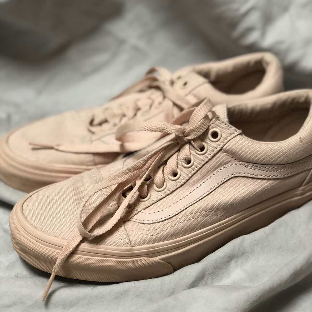 Size 8 light pink vans sneakers